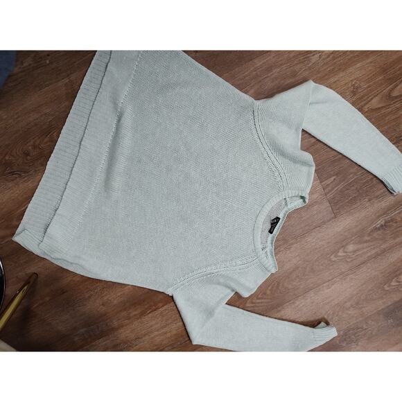 Eileen Fisher Cotton Linen Blend Mint Green Lightweight Sweater Medium - Picture 8 of 10